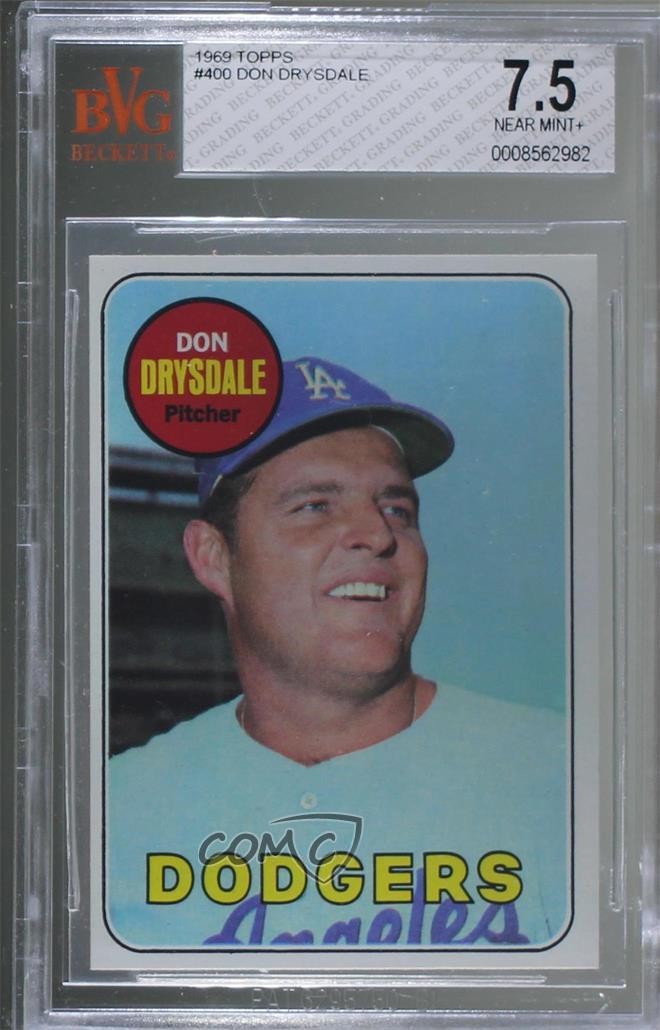 1969 Topps Don Drysdale #400 BVG 7.5 HOF 0q3