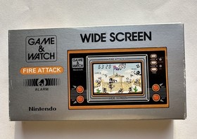 Nintendo Game & Watch-FIRE ATTACK- ID-29-Wide Screen-1982-Box-Pink Insert 
