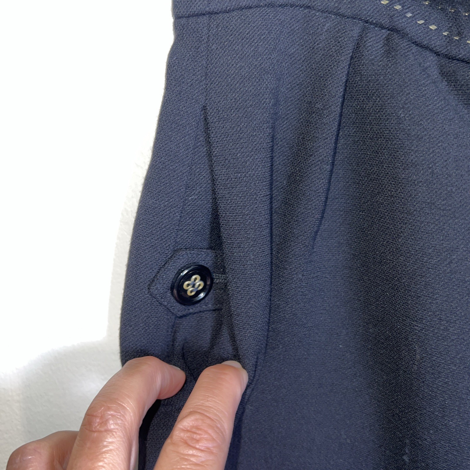 Gonna foderata in lana nera nuova con etichette vintage Yves Saint Laurent (YSL) rive gauche taglia 8