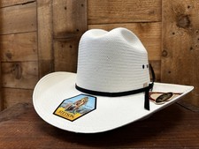 STETSON SPARTAN 10X STRAW COWBOY HAT -BRIM 3-1/2 Made in USA