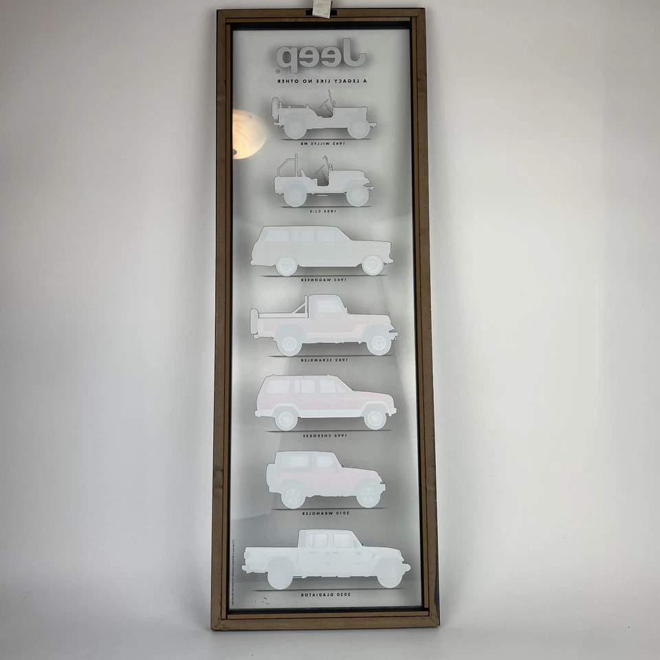 Jeep Chronological Wall Art Décor “A Legacy Like No Other” Framed Collectible - Image 2 of 2