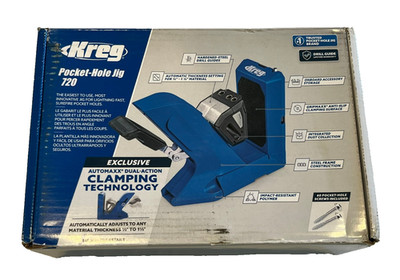 Kreg 720 Pocket-Hole Jig Kit Drill Bit Driver Bit Screws New Open Box