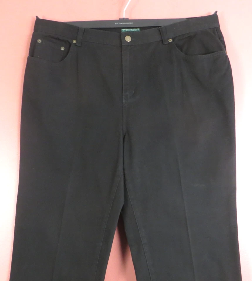 PNS1843- LAUREN JEANS CO Women's Cotton Pants Straight Pocket Black Wash 16W - Image 3 of 4