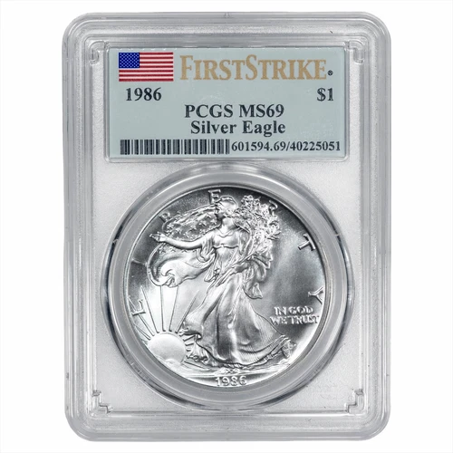 1986 American Silver Eagle $1 First Strike PCGS MS 69