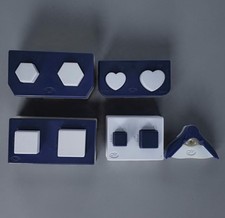 Lot Of 5 Creative Memories Craft Punches Dual Square Heart Hexagon Corner Maker