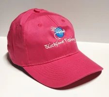 SLICKLINE FISHING Logo Embroidered Twill Ball Cap Baseball Hat Dad Hat PINK