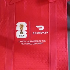 DoorDash FIFA World Cup 2026 Red Insulated Food Delivery Bag