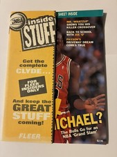 Michael Jordan NBA Inside Stuff Magazine w/ Intact Uncut Cards (1993)