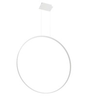 Pendellampe HäNgeleuchte Designlampe Schlafzimmerleuchte Led Ring Weiß L 110 Cm