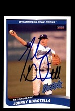 Signed Baseball Card Auto Johnny Giavotella 2009 Wilmington Blue Rocks