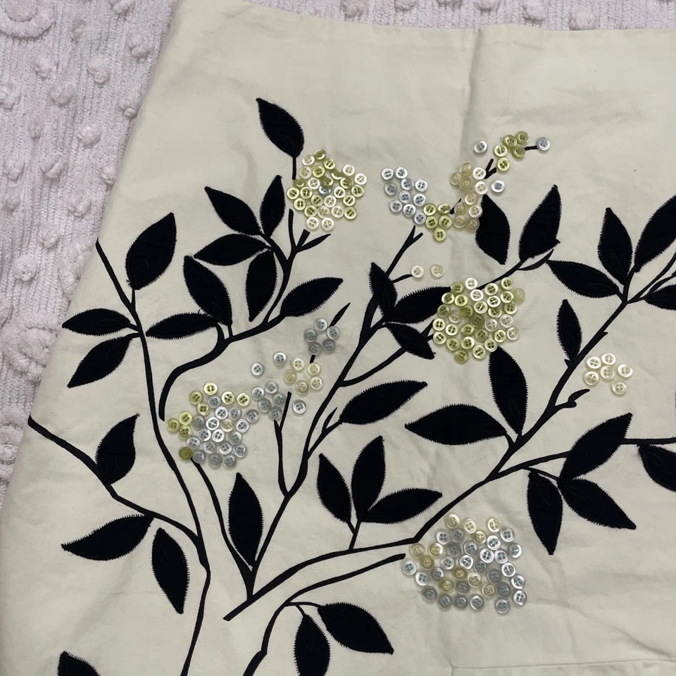 Falda Artística De Colección Odille Acampanada Y2K Talla 8 Caprichosa Botón Algodón Foto 3 de 4