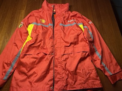 Wstar wasserdichte Regenjacke RV Stehkragen reflektierend Motorsport rot/gelb