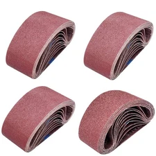 20 PCS 2.5 inch x 14 inch Abrasive Sanding Belts - 5 Each of 40 80 120 240 Gr...
