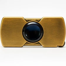 Brass Gas Lighter with Spinner Retro Refillable Metal Flint Wheel Cigarette Gift