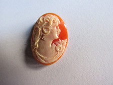 ANCIEN CAMEE COQUILLE  FEMME SCULPTE  SHELL CAMEO   POUR BROCHE