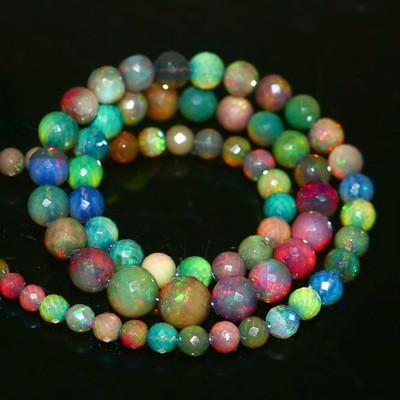 Special SaleOpal Beads Faceted Round Beads  Multi-colour Gift for Sister 556