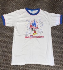 1986 WALT DISNEY WORLD 15 YEARS MICKEY MOUSE Ringer T-Shirt Large Single Stitch