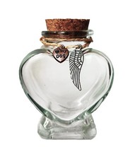 Memorial Bottle Glass Keepsake for Pet Hair Dogs Cats Fur Memorial Urn