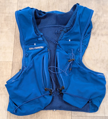 Salomon ADV Skin Hydration Pack Vest 12L Blue XL Lightweight 5 Pocket 