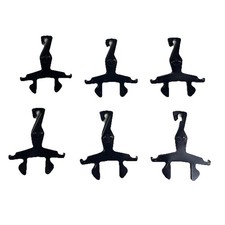 Vintage Mattel Ken Doll Fashion PAK Black Clothes Hangers 1960  s Barbie Lot of 6