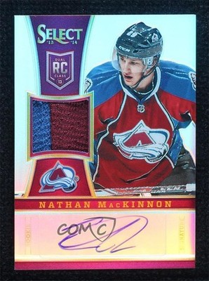 2013 Select Rookie Jersey Silver Prizm Prime 3/25 Nathan MacKinnon Auto RC 0wl1