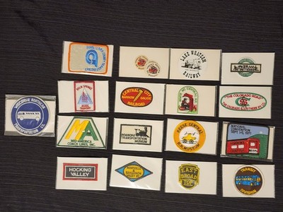 17 Vtg Transportation Patch & Sticker Lot Railroad, Bus, Transit & Cable Car New