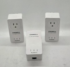 Zinwell G.hn PoE Bridge Powerline Adapter PLS-8171 And 2pk Of PLS-8141 Pair