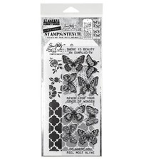 Tim Holtz Mixed-Media Stamps  Stencil-Set 44
