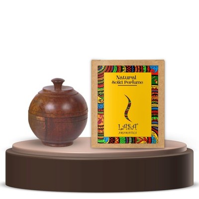 Lasa Aromatics Solid Perfume Fragrances Body Musk In Wooden Jar- Patchouli