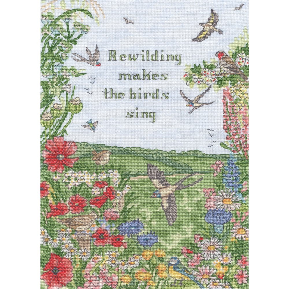Bothy Threads Counted Cross Stitch Kit - Rewild and Sing - Image 3