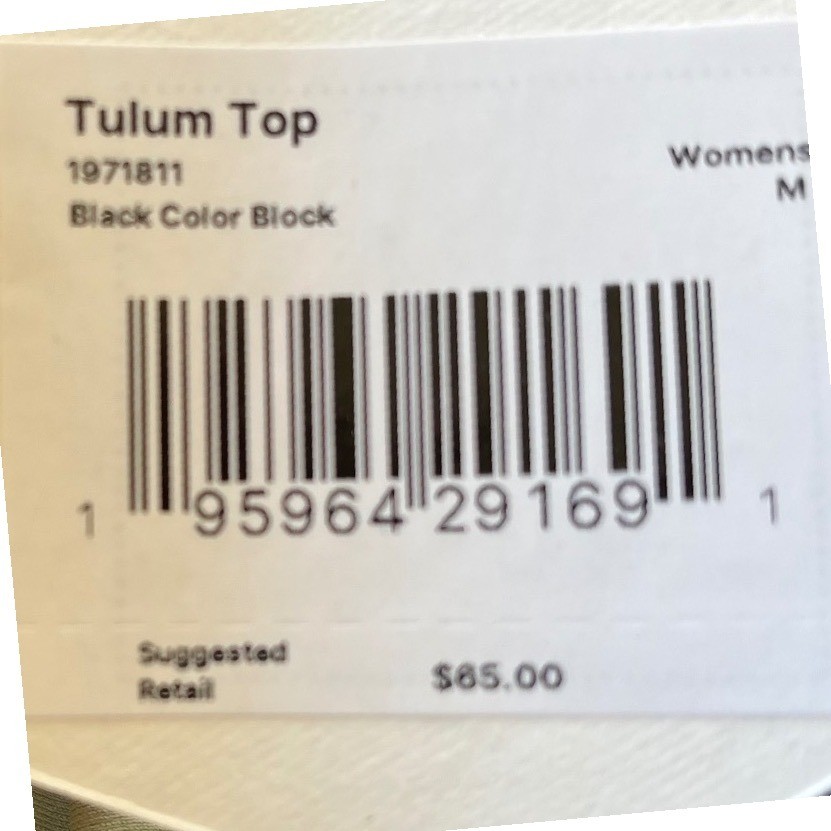 Prana Womens Tulum Top Black Color Block Medium Recycled Nylon Swim Sport NWT