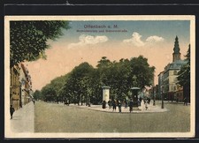 Ansichtskarte Offenbach / Main, Mathildenplatz und Biebererstraße 