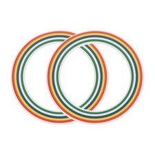 uxcell Magnetic Adapter Ring, 2Pcs Sticker Ring ABS Rainbow