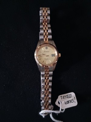 Vintage Dufonte Lucien Piccard Quartz Watch! Tested, Works! Two-toned! Awesome!!