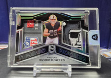 2024 Spectra Rising Rookie Prizm Brock Bowers NFL Jock Tag Raiders Logo* READ🔥