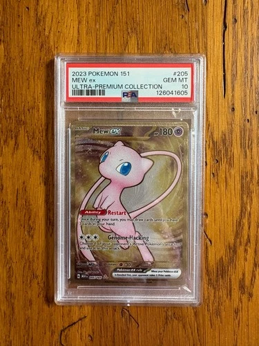 Pokemon Mew ex Full Art 151 UPC Gold Metal Promo Card 205/165 - PSA 10