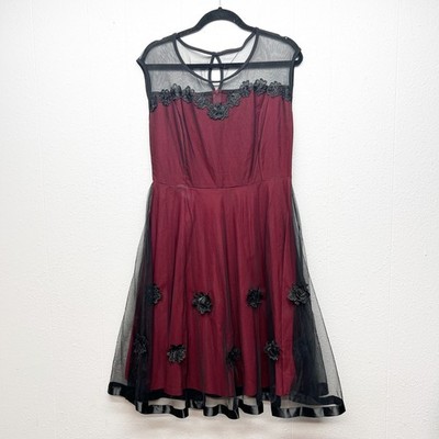 Missy May Vintage Mesh Embroidered Dress Womens XL Fairy Grunge Y2K Whimsigoth