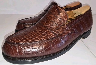 J.M. Weston Mocassin 180 Alligatorleder Gr. 43 / UK 9D  Ladenneupreis 4.800  