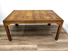DINING TABLE Mastercraft Hollywood Regency Burl Wood Art Deco FREE DELIVERY