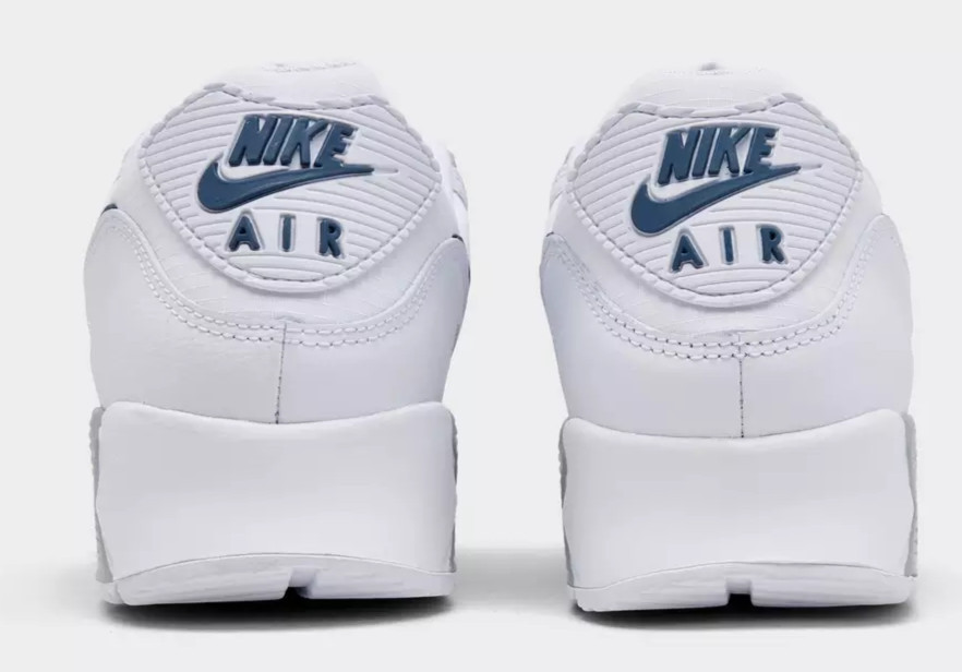 NEW Nike AIR MAX 90 Men's Casual Shoes REFLECTIVE WHITE BLUE US Sizes 7-14 NIB thumbnail 5
