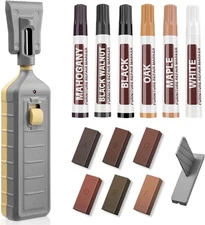 Laminate Floor Repair Kit with Heat Pen,Linoleum Hard Wax 12 6 Colors 