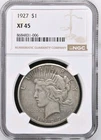 1927 Peace Dollar :  NGC XF45 Bx1 8