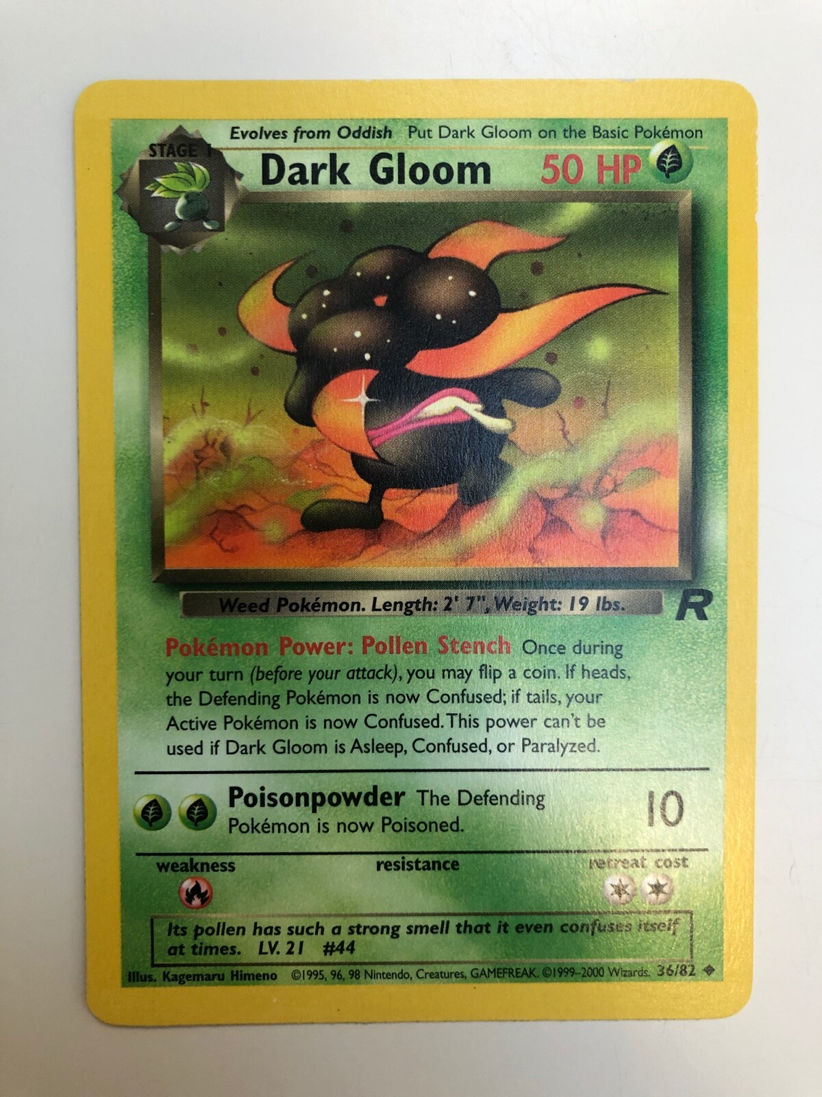 1999 Pokemon Dark Gloom - Team Rocket 36/82 - Excellent/Near Mint (NM) - WOTC