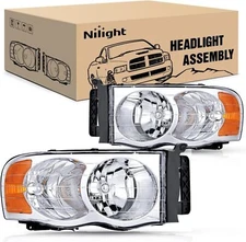 Nilight Headlight Assembly for 2002 2003 2004 2005 Ram 1500 2500 3500