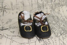 Leather shoes for antique doll Kestner Jumeau Bru Jne 2-5/8"(65mm) #148 Dolantik