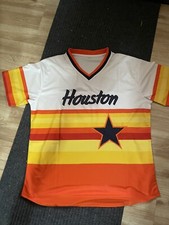 HOUSTON ASTROS MORGAN ENSBERG JERSEY CUSTOM XXL Yellow Orange HOUSTON ASTROS MORGAN ENSBERG JERSEY CUSTOM XXL Yellow Orange