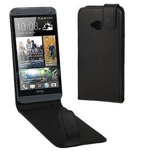 Housse Protection Noir Pour HTC Sensation XL - Cuir Écologique - Neuf
