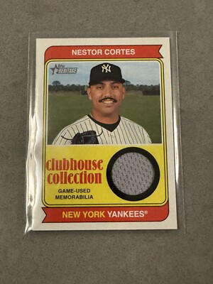 Nestor Cortes 2023 Topps Heritage Clubhouse Collection Relic #CCR-NC Yankees SSP