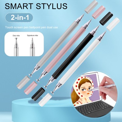 2 in 1 Touch Screen Pen Stylus Universal For iPhone iPad Samsung Tablet Phone PC