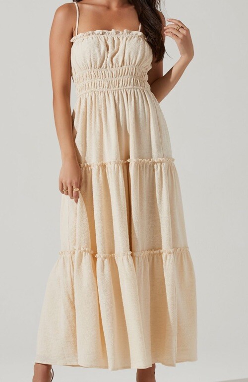 cream white dresses formal Off Shoulder Satin Long Evening Dress Pair it with heels GAP Floral Smocked Maxi color_Dusty Rose Select Pants Size:33W
